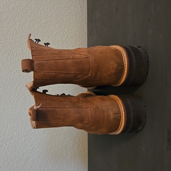 Marc Fisher Brown Lace up Boots Size 8 - Picture 3 of 9